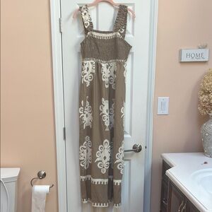 Tan  and White Jumper